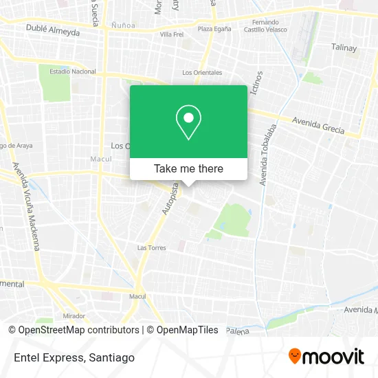 Entel Express map
