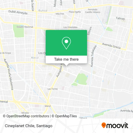 Cineplanet Chile map