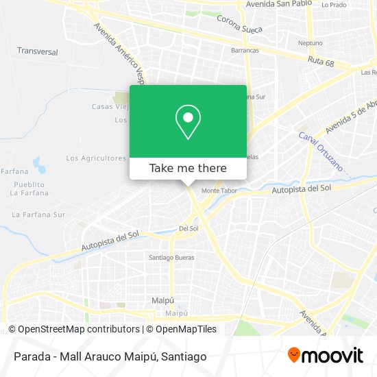 Parada - Mall Arauco Maipú map