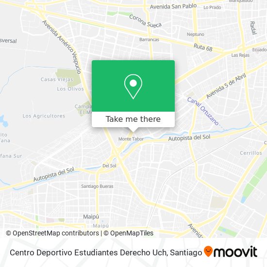 Centro Deportivo Estudiantes Derecho Uch map