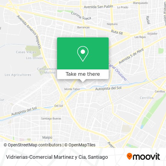 Vidrierias-Comercial Martinez y Cia map