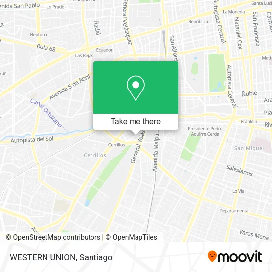 WESTERN UNION map