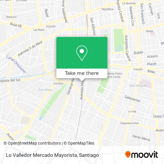 Lo Valledor Mercado Mayorista map