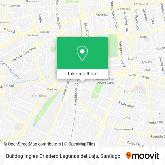 Mapa de Bulldog Ingles Criadero Lagunas del Laja