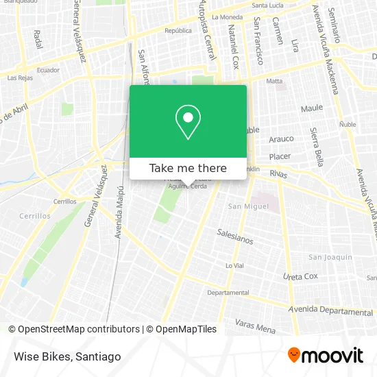Wise Bikes map