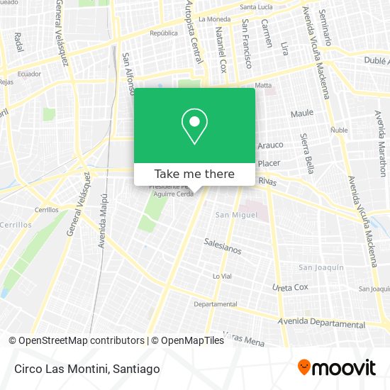 Circo Las Montini map