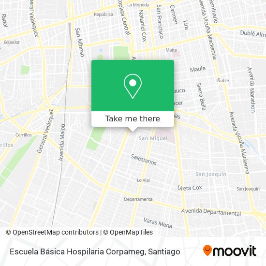 Mapa de Escuela Básica Hospilaria Corpameg