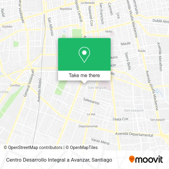 Centro Desarrollo Integral a Avanzar map