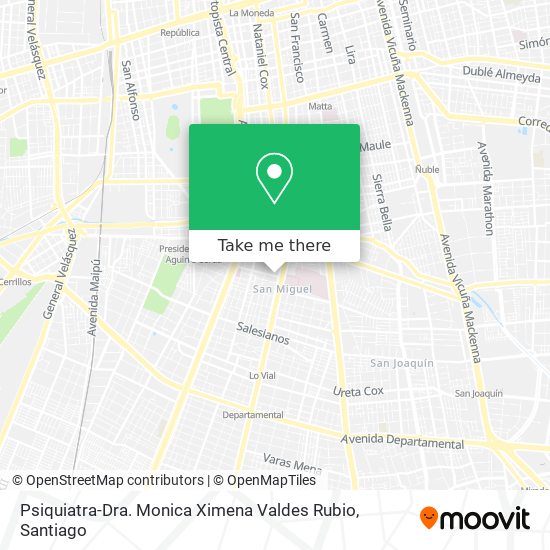Mapa de Psiquiatra-Dra. Monica Ximena Valdes Rubio