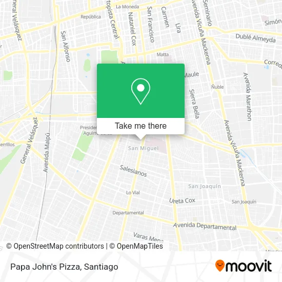 Papa John's Pizza map