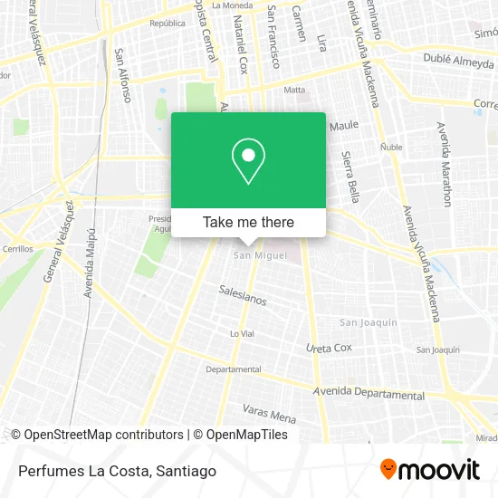 Perfumes La Costa map
