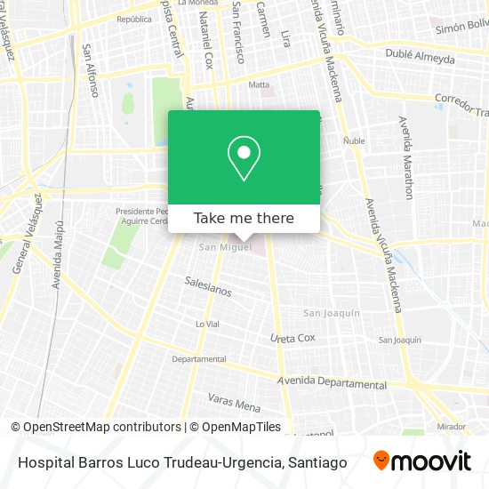 Hospital Barros Luco Trudeau-Urgencia map