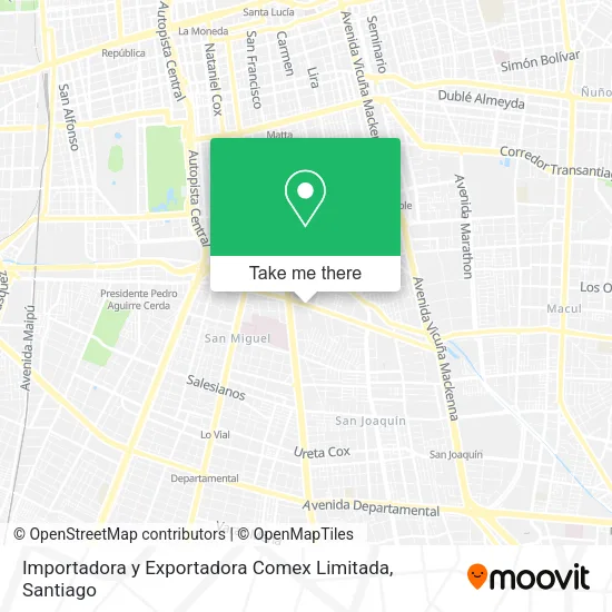 Importadora y Exportadora Comex Limitada map