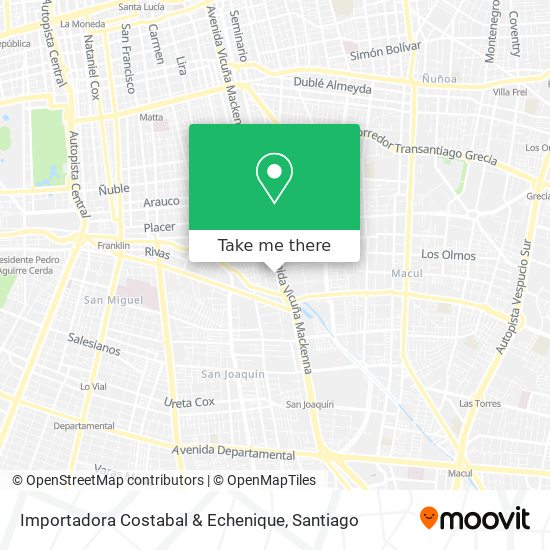 Mapa de Importadora Costabal & Echenique