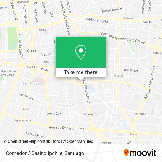 Mapa de Comedor / Casino Ipchile