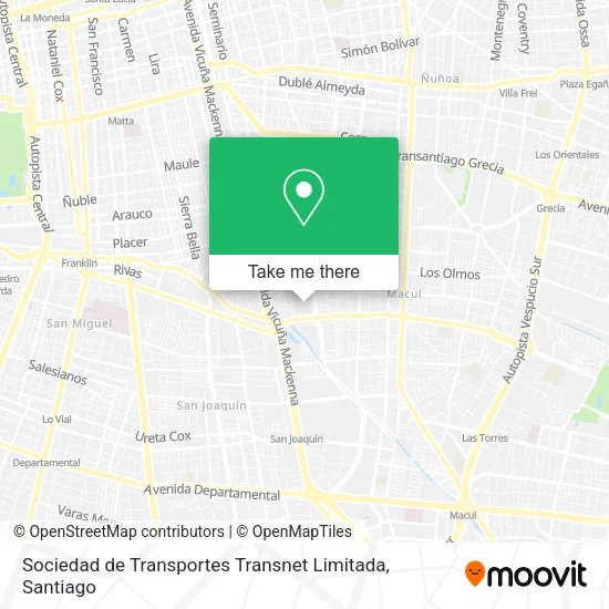 Sociedad de Transportes Transnet Limitada map