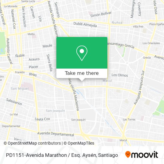 Mapa de PD1151-Avenida Marathon / Esq. Aysén