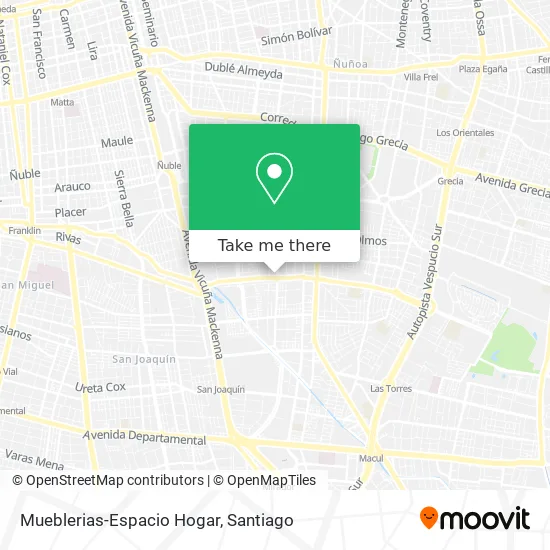 Mueblerias-Espacio Hogar map