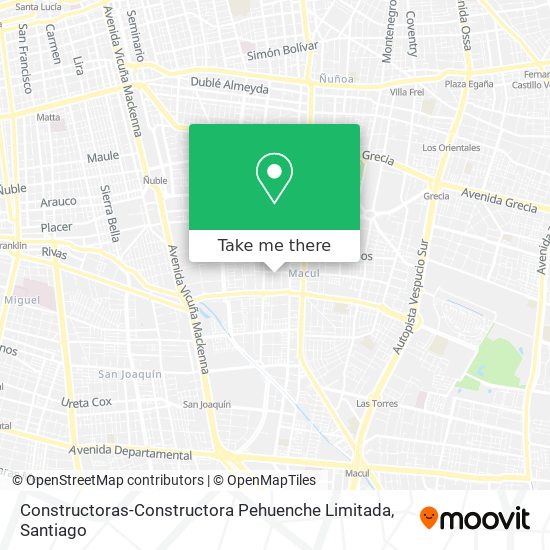 Mapa de Constructoras-Constructora Pehuenche Limitada