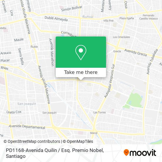 Mapa de PD1168-Avenida Quilín / Esq. Premio Nobel