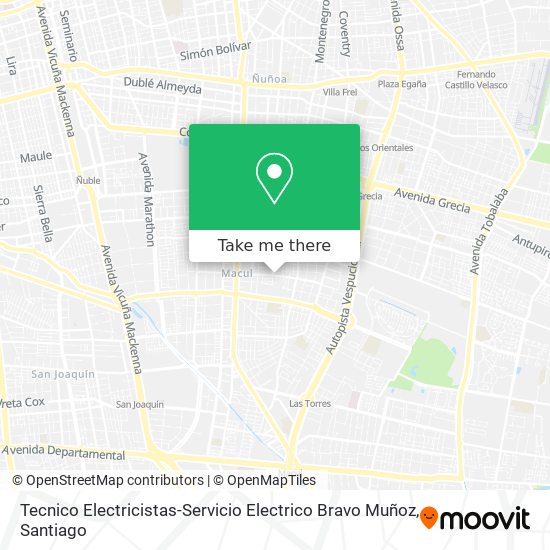 Tecnico Electricistas-Servicio Electrico Bravo Muñoz map