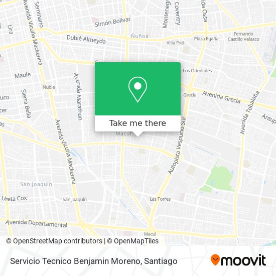 Servicio Tecnico Benjamin Moreno map