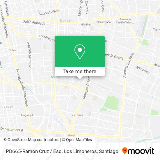 PD665-Ramón Cruz / Esq. Los Limoneros map