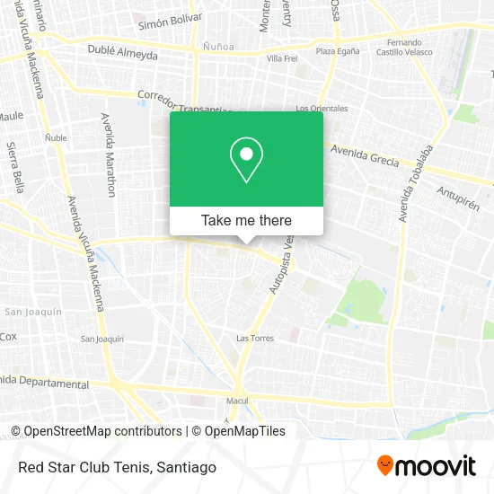 Red Star Club Tenis map