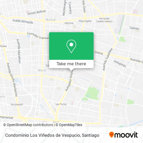 Condominio Los Viñedos de Vespucio map
