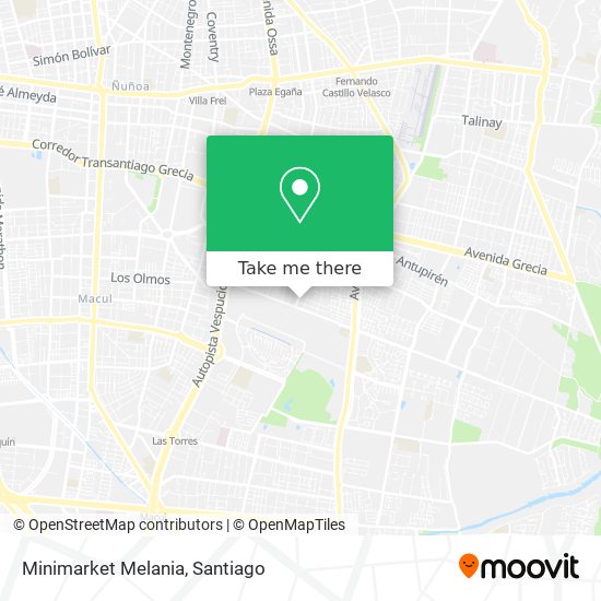 Minimarket Melania map