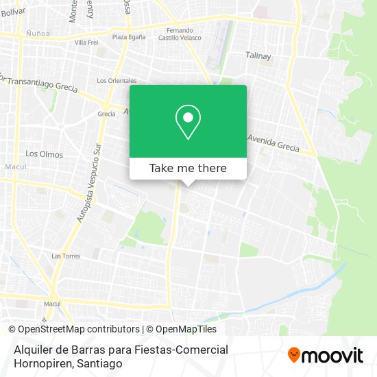 Alquiler de Barras para Fiestas-Comercial Hornopiren map