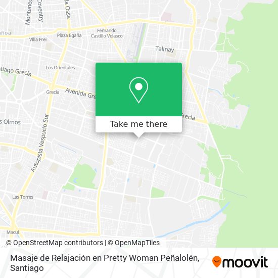 Masaje de Relajación en Pretty Woman Peñalolén map