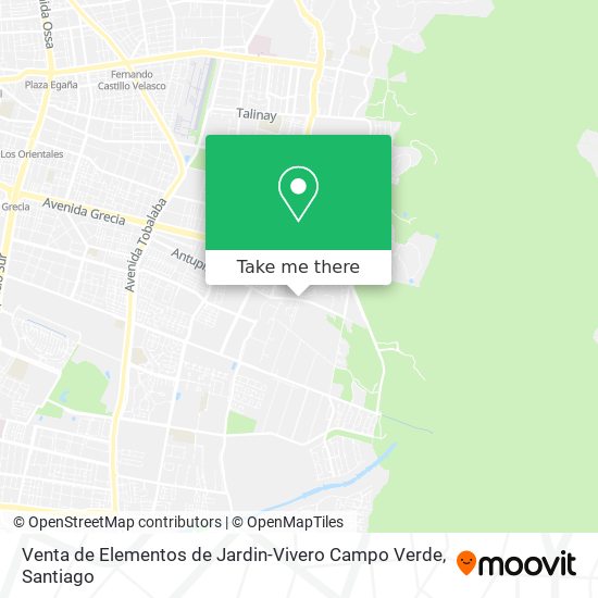 Mapa de Venta de Elementos de Jardin-Vivero Campo Verde