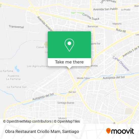Obra Restaurant Criollo Mam map