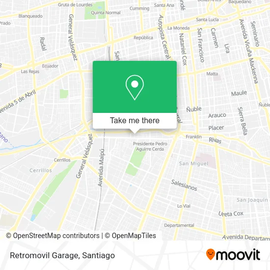 Retromovil Garage map