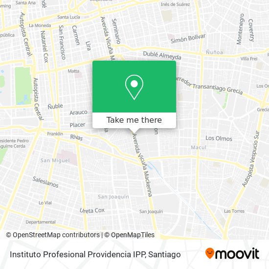 Instituto Profesional Providencia IPP map