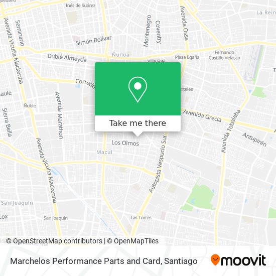 Marchelos Performance Parts and Card map
