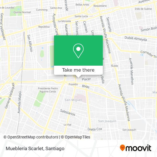 Mueblería Scarlet map