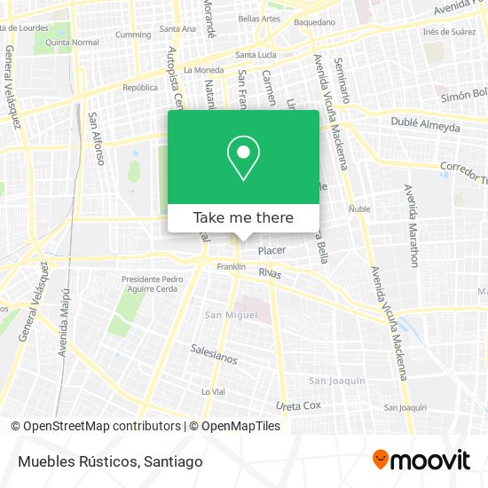 Mapa de Muebles Rústicos