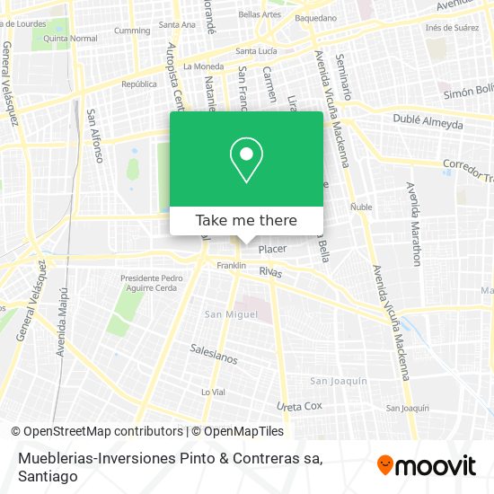 Mapa de Mueblerias-Inversiones Pinto & Contreras sa