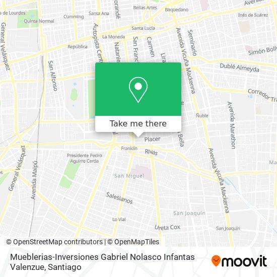 Mapa de Mueblerias-Inversiones Gabriel Nolasco Infantas Valenzue
