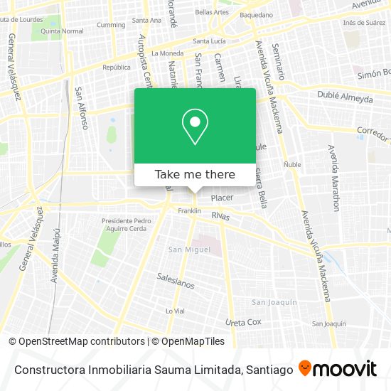 Constructora Inmobiliaria Sauma Limitada map