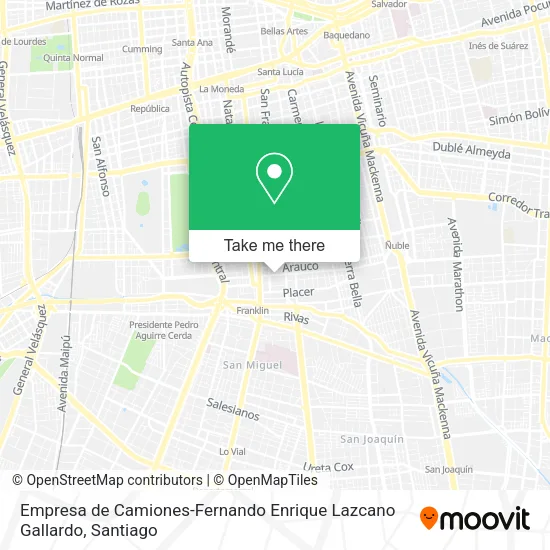 Empresa de Camiones-Fernando Enrique Lazcano Gallardo map