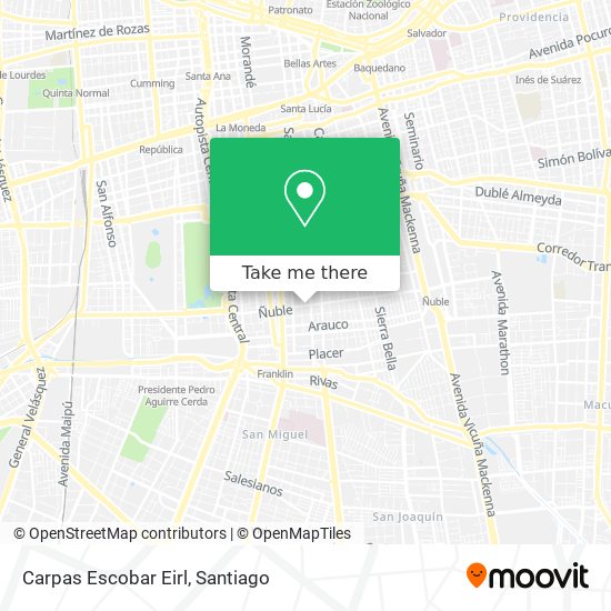 Carpas Escobar Eirl map