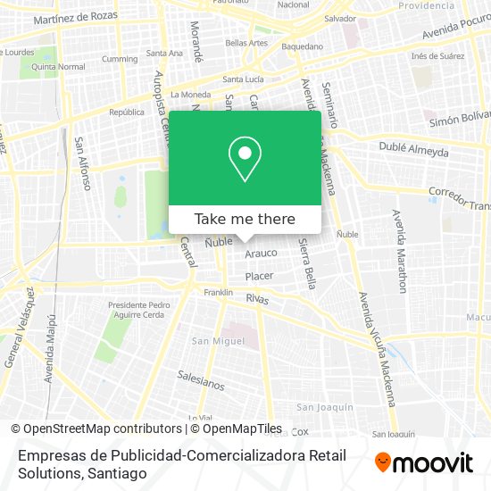 Empresas de Publicidad-Comercializadora Retail Solutions map