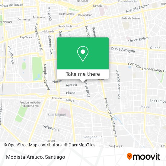 Modista-Arauco map