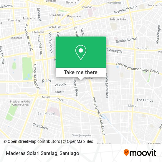 Maderas Solari Santiag map
