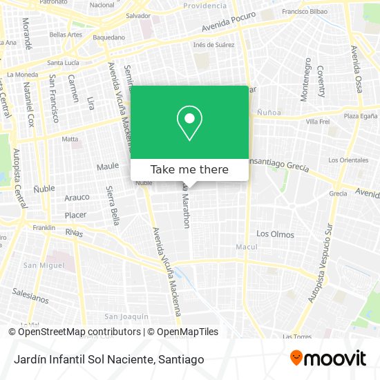 Jardín Infantil Sol Naciente map