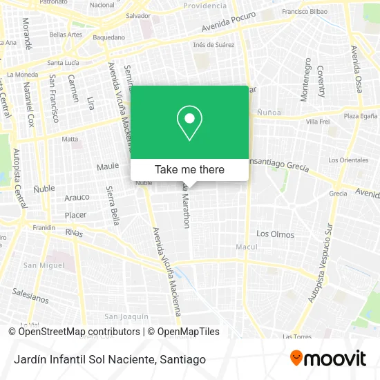 Jardín Infantil Sol Naciente map