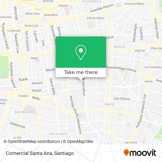 Comercial Santa Ana map